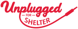 A logo for Unplugged For Shelter